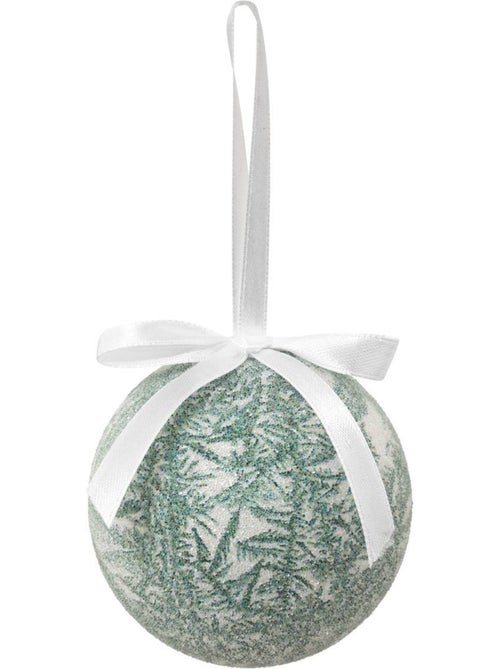 Boule de noël 75mm givre - Kiabi
