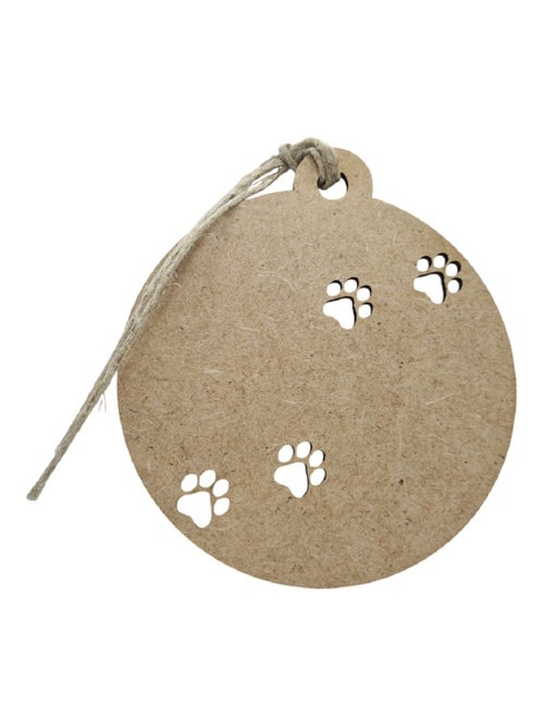 Boule de Noël chien personnalisable en bois - Kiabi