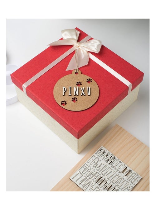 Boule de Noël chien personnalisable en bois - Kiabi