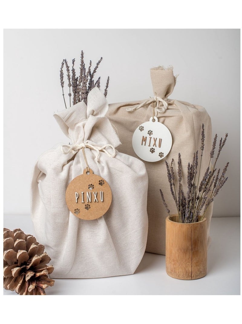 Boule de Noël chien personnalisable en bois Beige - Kiabi