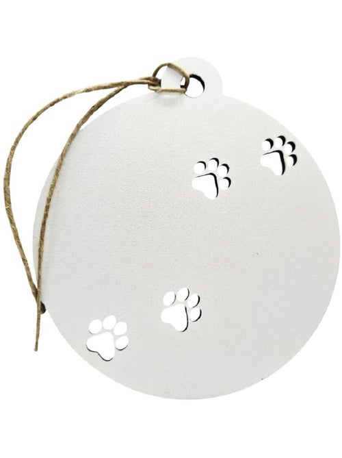 Boule de Noël chien personnalisable en bois - Kiabi