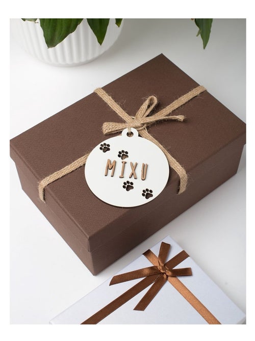 Boule de Noël chien personnalisable en bois - Kiabi