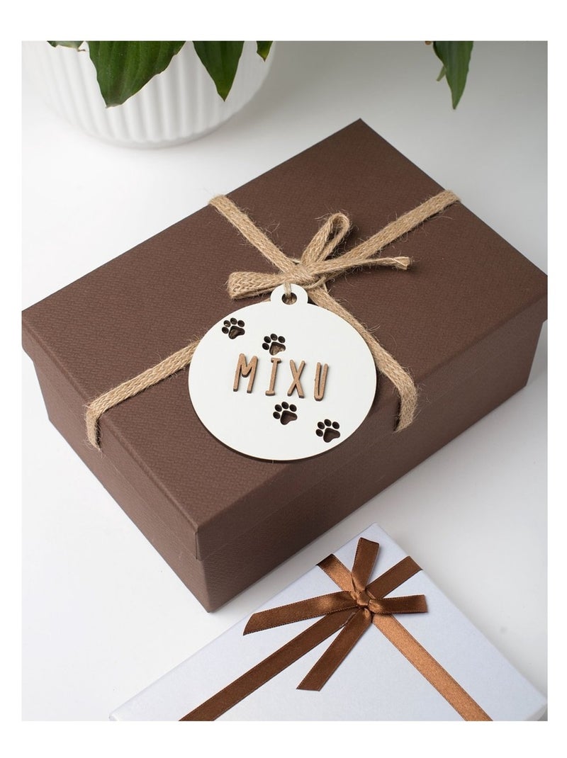 Boule de Noël chien personnalisable en bois Blanc - Kiabi