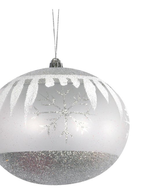 Boule de noël décorée argent – 12 cm - Kiabi Boule de noël décorée argent – 12 cm - Kiabi