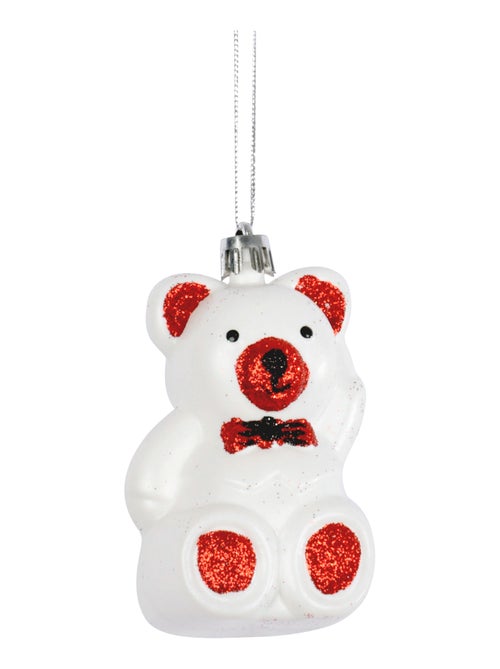 Boule de noël en forme d'ourson blanc - Kiabi