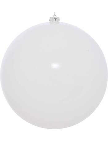 Boule de noël en plastique maxi blanche d. 250 mm