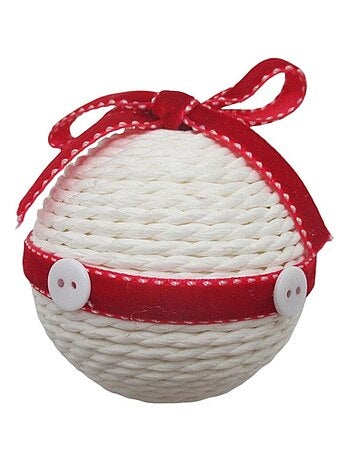 Boule de Noël en tissu avec bouton