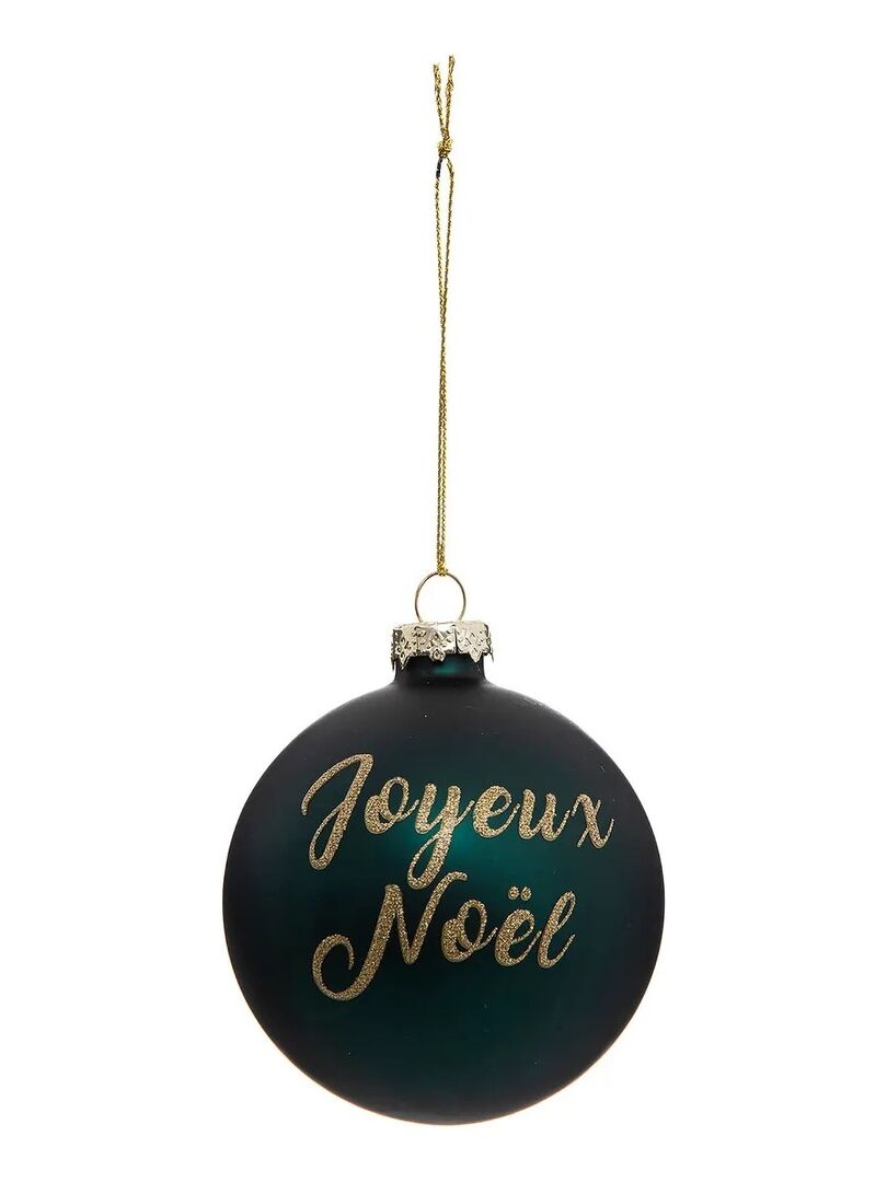 Boule de noel joyeux noel vert Vert - Kiabi