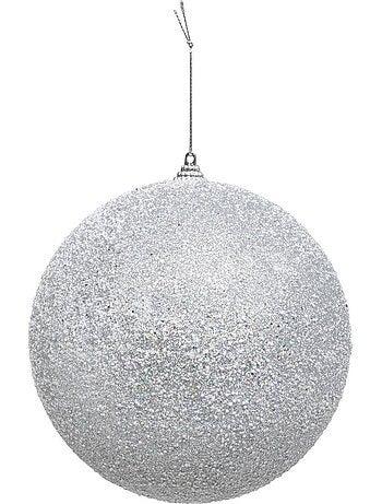 Boule de noël maxi argenté 150mm
