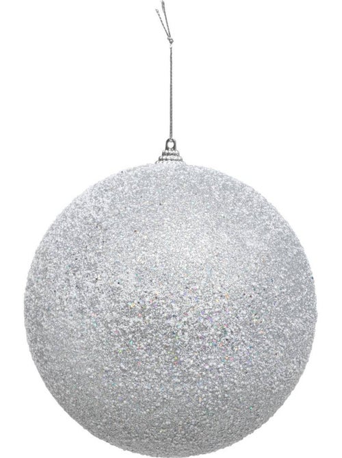 Boule de noël maxi argenté 150mm - Kiabi
