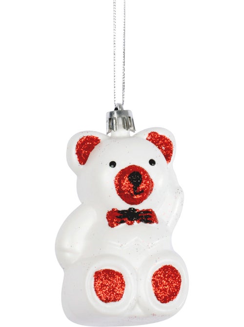 Boule de noël ourson blanc 9 cm - Kiabi Boule de noël ourson blanc 9 cm - Kiabi