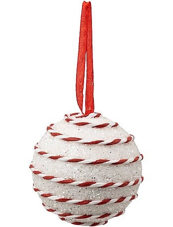 Boule de noël paillette cordon 80mm