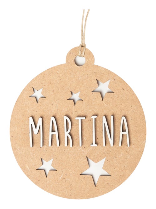 Boule de Noël personnalisable en bois - Kiabi