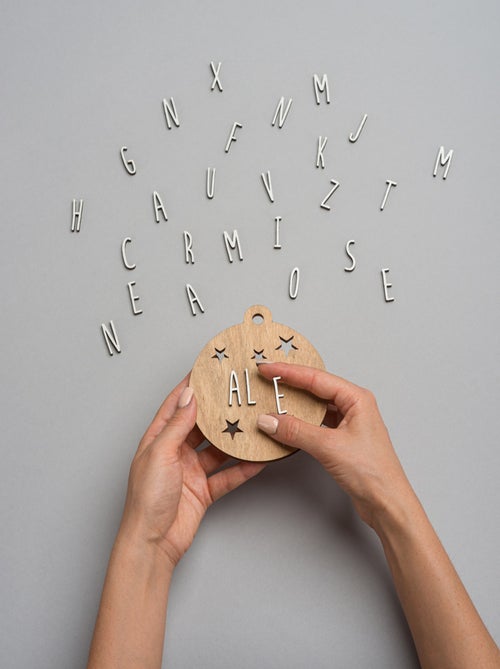 Boule de Noël personnalisable en bois - Kiabi