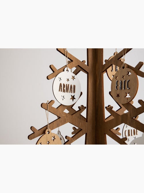 Boule de Noël personnalisable en bois - Kiabi