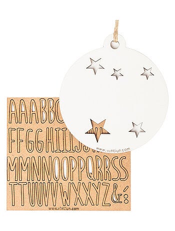 Boule de noël personnalisable en bois