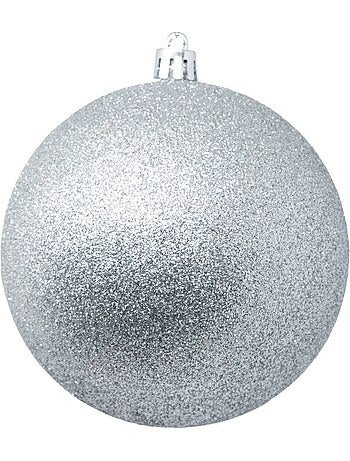 Boule de noël plastique 100mm x6 or