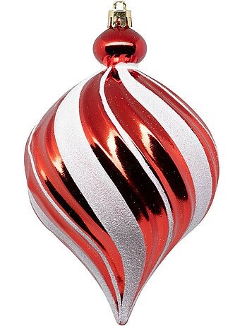 Boule de noël plastique 100mm x6 or