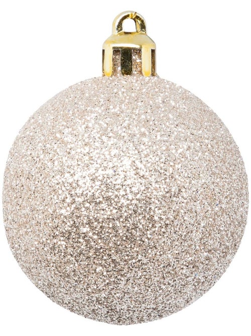 Boule de noël plastique 50mm x5 nude - Kiabi