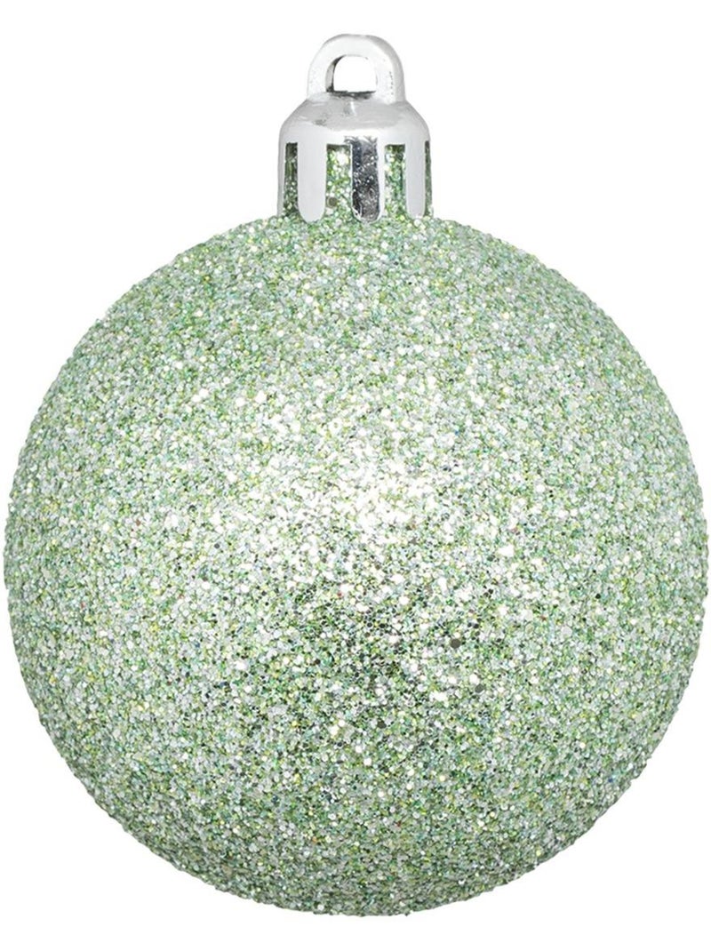 Boule de noël plastique 50mm x5 vert amande Vert clair - Kiabi