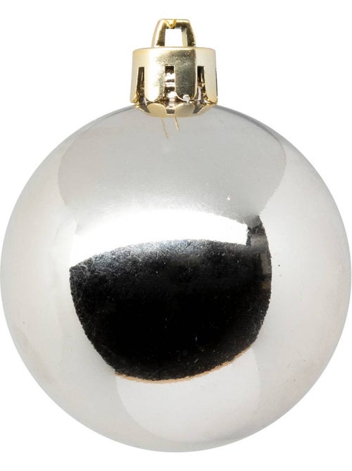 Boule de noël plastique 60mm x9 nude - Kiabi