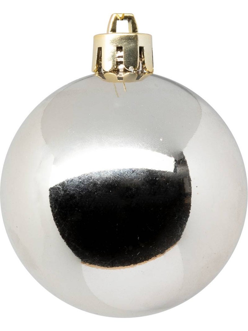 Boule de noël plastique 60mm x9 nude Beige - Kiabi