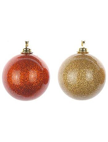 Boule de noël – tons dorés – 6 cm