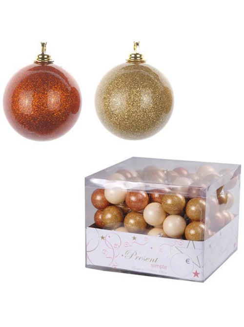 Boule de noël – tons dorés – 6 cm - Kiabi
