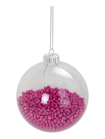 Boule de noël transparente avec billes