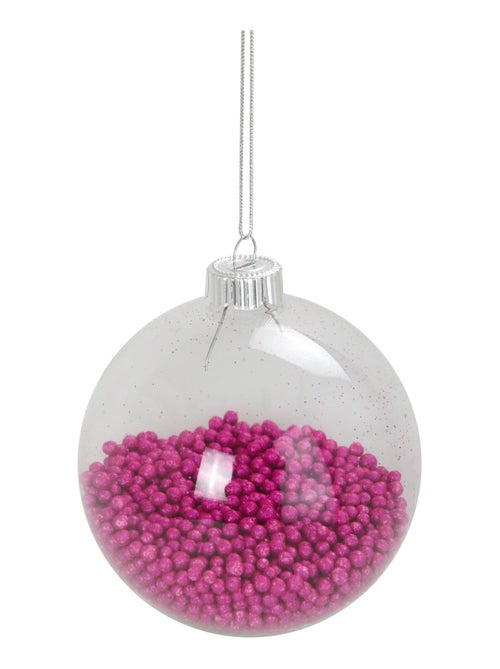 Boule de noël transparente avec billes - Kiabi