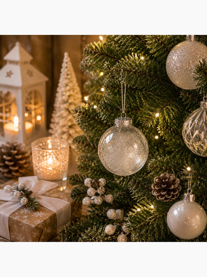 Boule de noël transparente avec cheveux d'ange Blanc - Kiabi