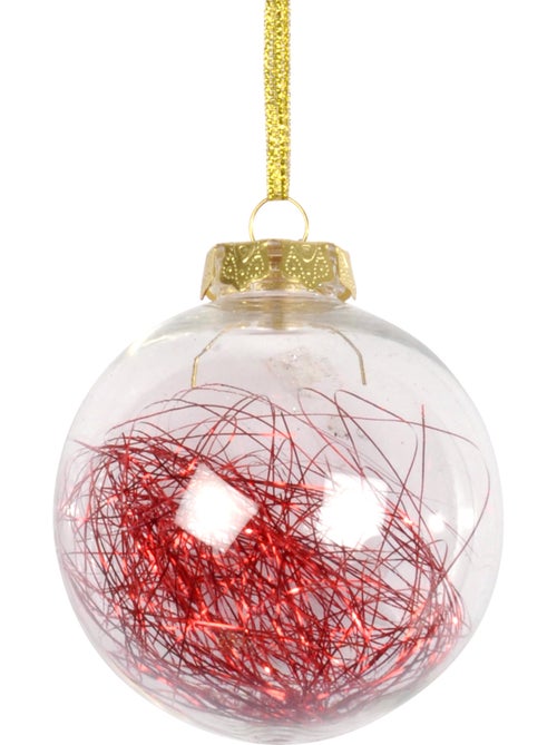 Boule de noël transparente avec cheveux d'ange - Kiabi Boule de noël transparente avec cheveux d'ange - Kiabi