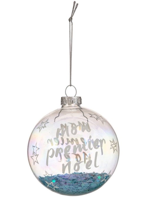 Boule de noel verre 80 mm - Kiabi