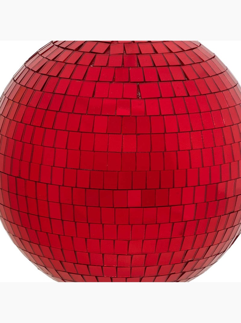 Boule disco verre d20 cm Rouge - Kiabi
