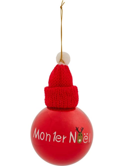 Boule mon premier noël bonnet d.8 cm - Kiabi Boule mon premier noël bonnet d.8 cm - Kiabi