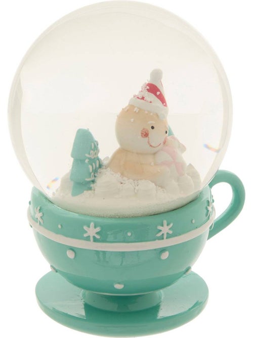 Boule neige mug vert 100mm - Kiabi