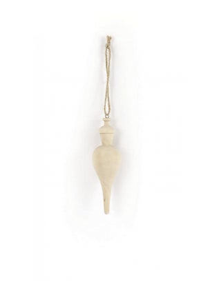 Boule pointe a suspendre bois 50x110x50mm