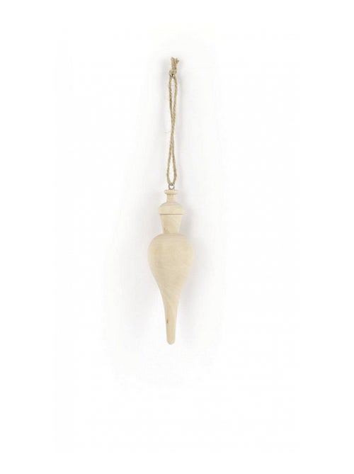 Boule pointe a suspendre bois 50x110x50mm - Kiabi