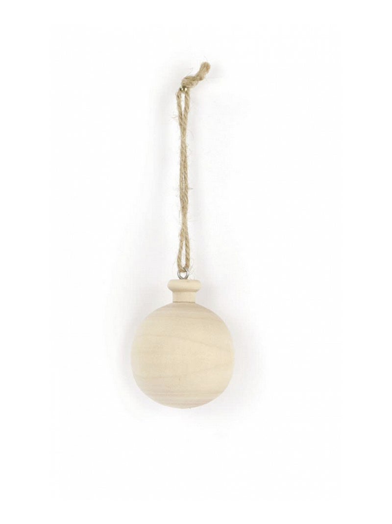 boule ronde a suspendre bois Beige - Kiabi