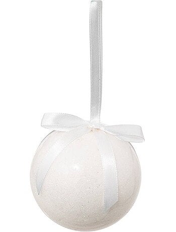 Boule unie 7,5 cm papier blanc