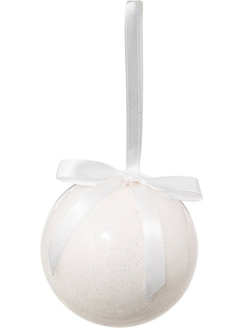 Boule unie 7,5 cm papier blanc - Kiabi