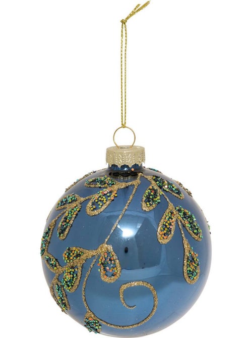 Boule verre branches d.8 cm - Kiabi