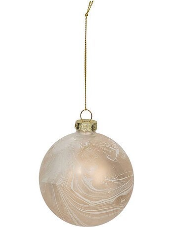 Boule verre décor effet marbre d.8 cm