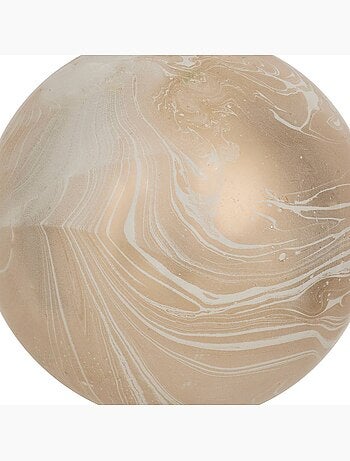 Boule verre décor effet marbre d.8 cm
