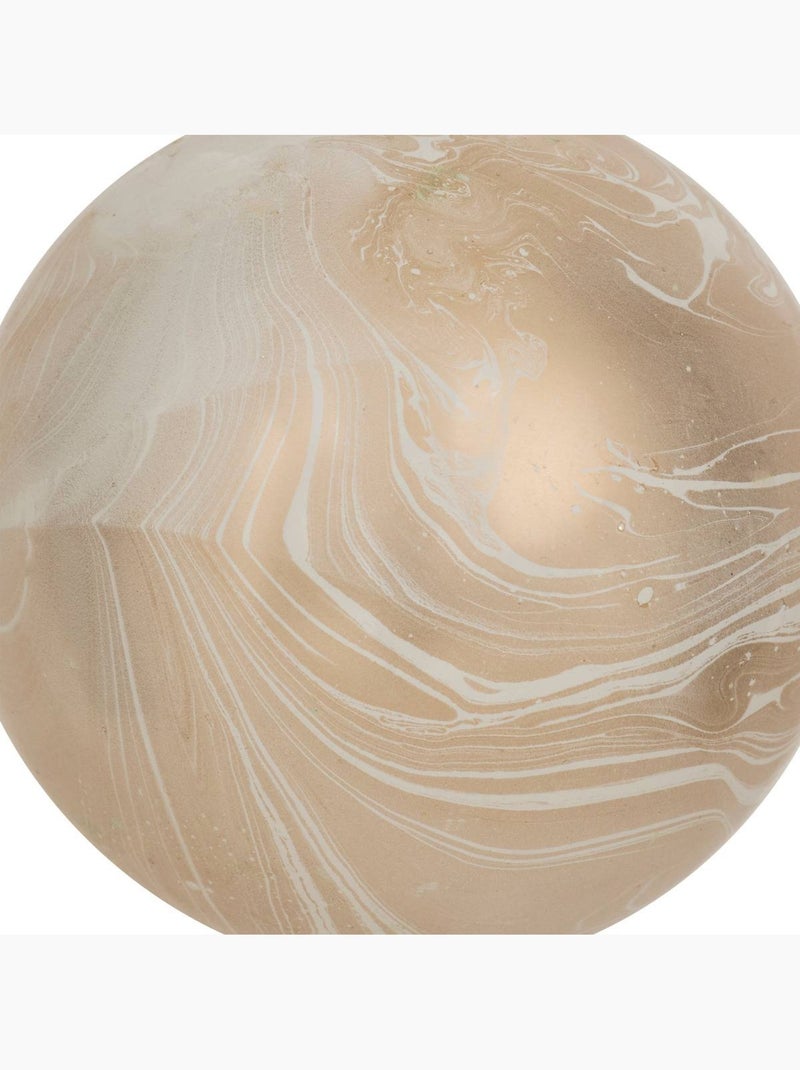 Boule verre décor effet marbre d.8 cm Doré - Kiabi