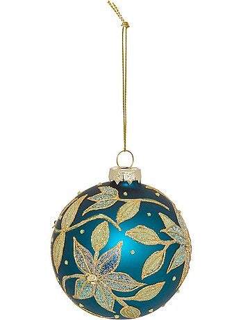 Boule verre fleurs d.8 cm