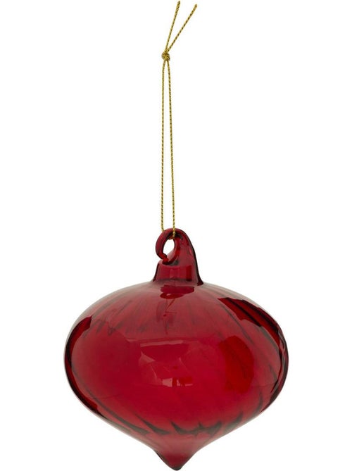 Boule verre forme goutte d.8 cm - Kiabi