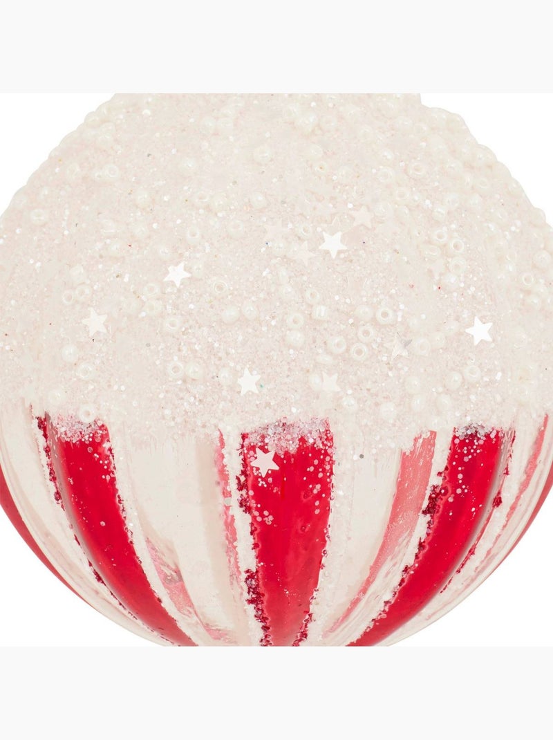 Boule verre glaçage d.8 cm Multicolore - Kiabi