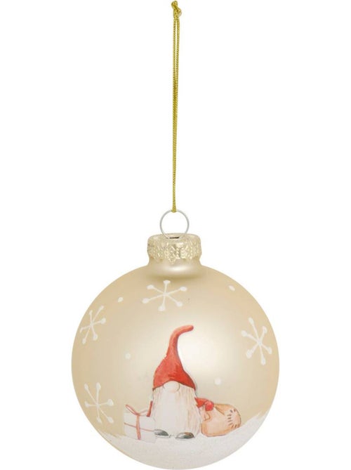Boule verre gnome d.8 cm - Kiabi