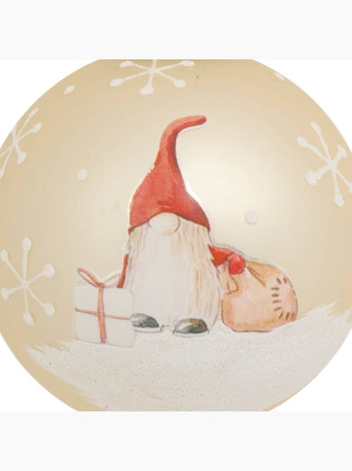 Boule verre gnome d.8 cm - Kiabi